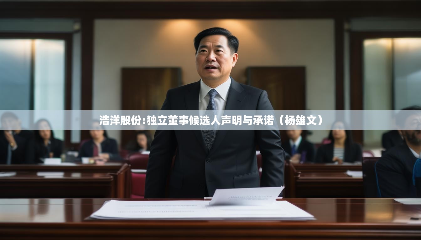 浩洋股份:独立董事候选人声明与承诺（杨雄文）
